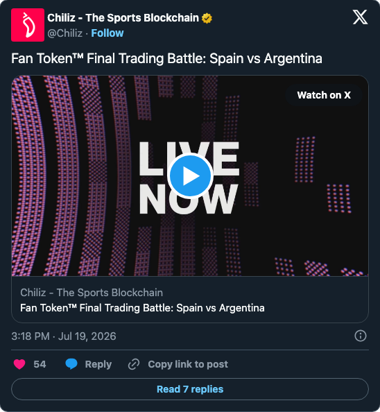 Chiliz Final stream post